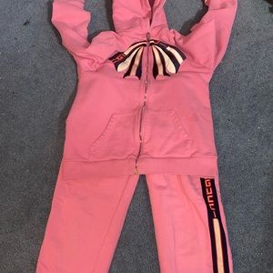 Pink Gucci jogging suit